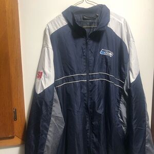 Dunhill Seahawks SI Nen’s Navy and Gray Windbreaker Jacket Size XXL